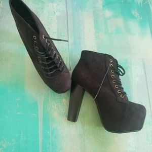 Black platform heels